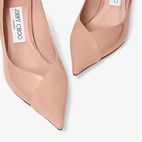 Ballet Pink Suede And Patent Pumps Cass Autumn Collection