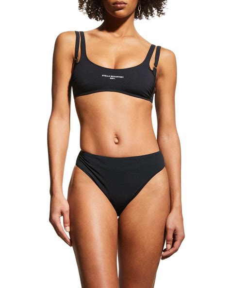 Buy Stella Mccartney Stella Logo Brief Bikini Bottoms Recycled Nylon