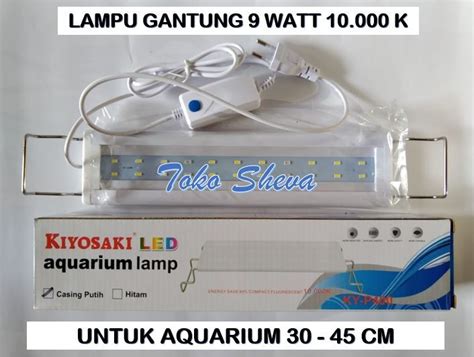 LAMPU GANTUNG 9 WATT 10 000 K UKURAN AQUARIUM AKUARIUM 30 45 CM