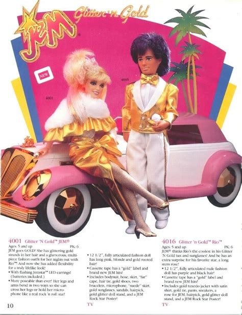 Hasbro S Toy Catalog For Jem The Holograms With Gold N Glitter