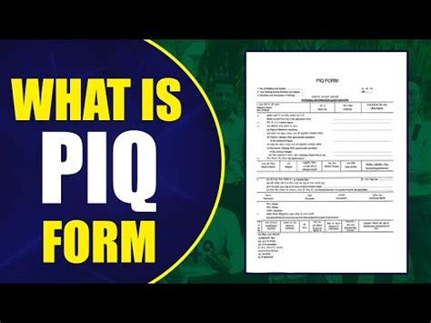 What Is Personal Information Questionnaire PIQ Form In SSB How To