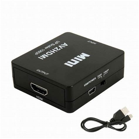 RCA AV To HDMI Converter Adapter Mini AV2HDMI Audio Video For TV PS3