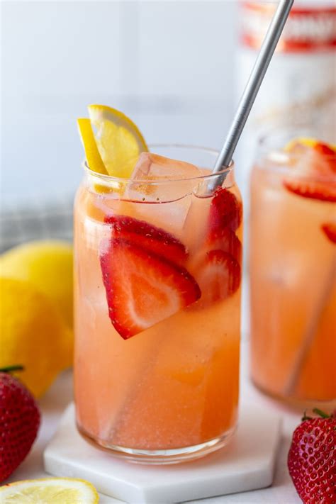 Strawberry Lemonade Vodka Cocktail Food With Feeling