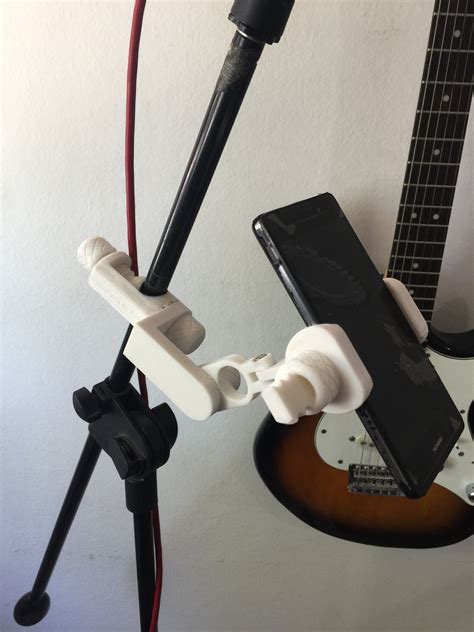 Stl File Smartphone Articulated Mount For Mic Stand Soporte