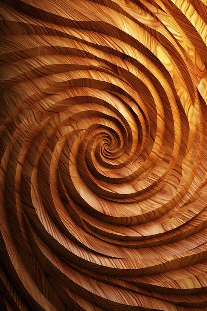 Premium Ai Image Abstract Twisted Spiral Wood Texture