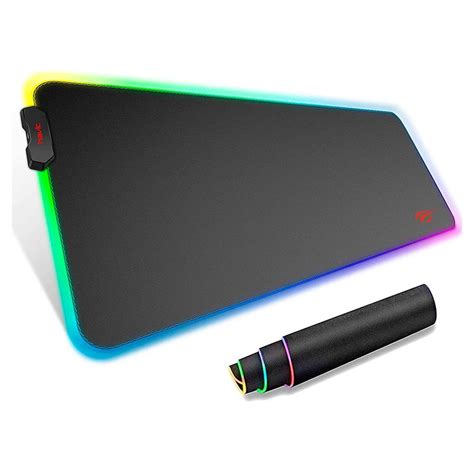 Mousepad Gamer Havit Modelo Mp Luz Rgb Nas Bordas Antiderrapante