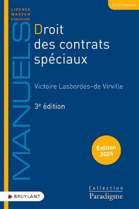 Droit Des Contrats Sp Ciaux Victoire Lasbordes De Virville E