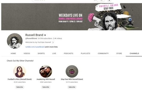 Monetisation Of Russell Brands Youtube Channel Suspended Airplay