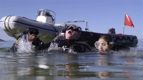 Beautiful Female Scuba Diver Trapped Underwater In Pipe Youtube