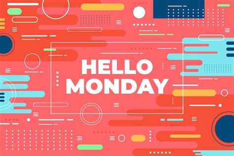 Free Vector Colorful Hello Monday Background