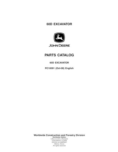 John Deere 60d Excavator Pdf Parts Catalog