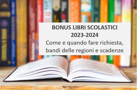 Bonus Libri Scolastici Quando Presentare Domanda Come