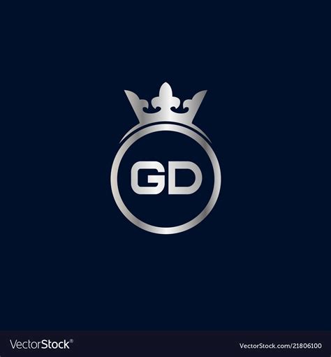 Initial Letter Gd Logo Template Design Royalty Free Vector