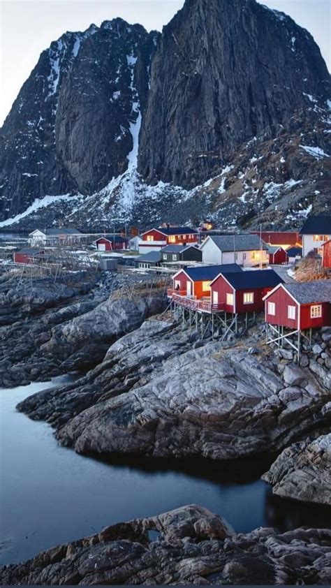 Town, coast, mountains, Norway | Norway wallpaper, Places to travel ...