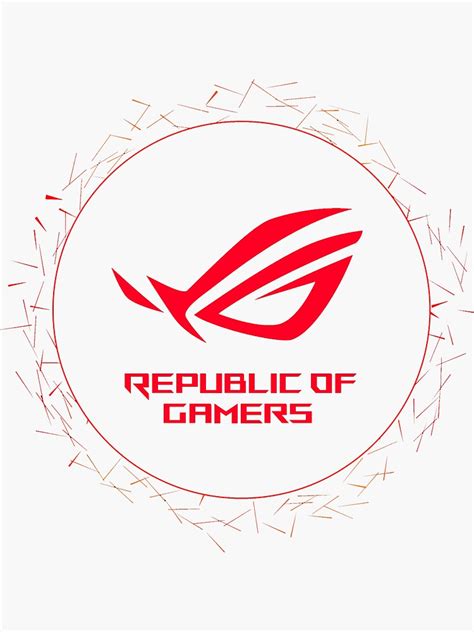 Republic Of Gamers Asus Rog Strix Logotipe Sticker For Sale By Artxcl Redbubble