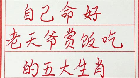 老人言：自己命好，老天爷赏饭吃的五大生肖 硬笔书法 手写 中国书法 中国語 毛笔字 书法 毛笔字練習 老人言 派利手寫 Youtube