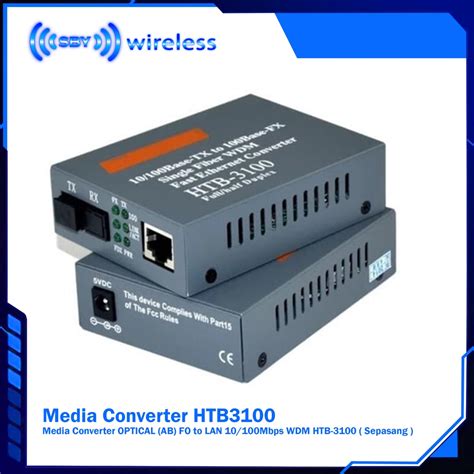 Jual Htb3100 Media Converter Optical A B Fo To Lan 10 100mbps Wdm