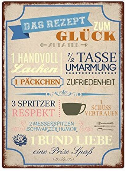 Das Rezept zum Glück spruechetante de Tolle worte Glück Sprüche