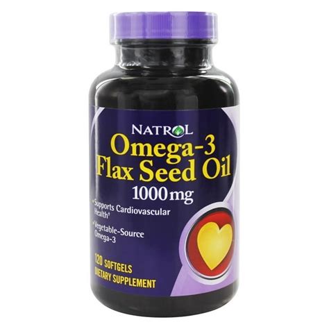 Natrol Omega 3 Flax Seed Oil 1000mg Dietary Supplement 120ct