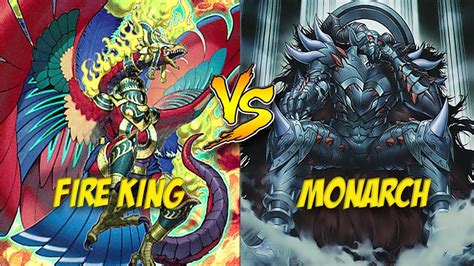 Real Life Yu Gi Oh Fire King Vs Monarch Youtube