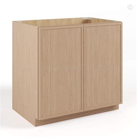 Slim Oak Shaker Base Cabinet Double Doors Full Height Bwc