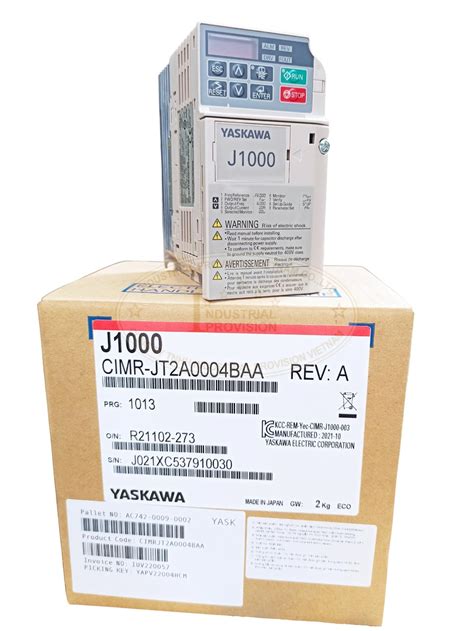 Biến tần Yaskawa J1000 0 4kW 3 Pha 220V CIMR JT2A0004BAA