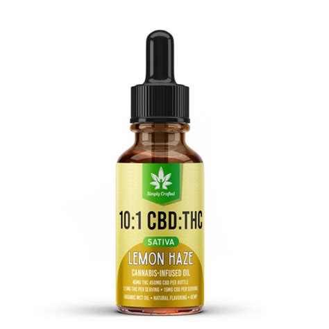 10:1 CBD:THC Infused Oil - Lemon Haze (Sativa) - 30 Doses | Simply Crafted