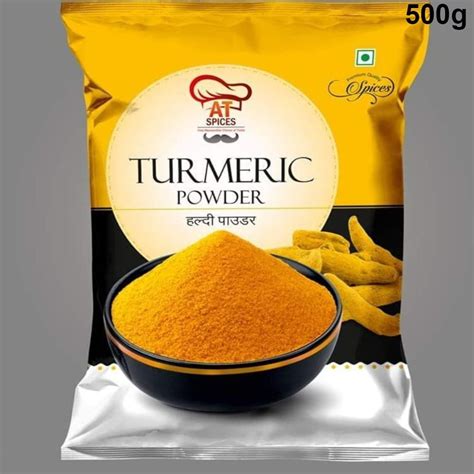 Bitter 500g AT Spices Turmeric Powder 500 Gm At Rs 75 Pack In Dhule