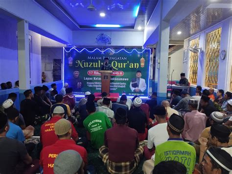 Warga Binaan Peringati Nuzulul Quran Di Lapas Lhokseumawe Waspada