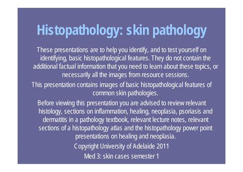 (PDF) Histopathology: skin pathology · common skin pathologies. Before viewing this presentation ...