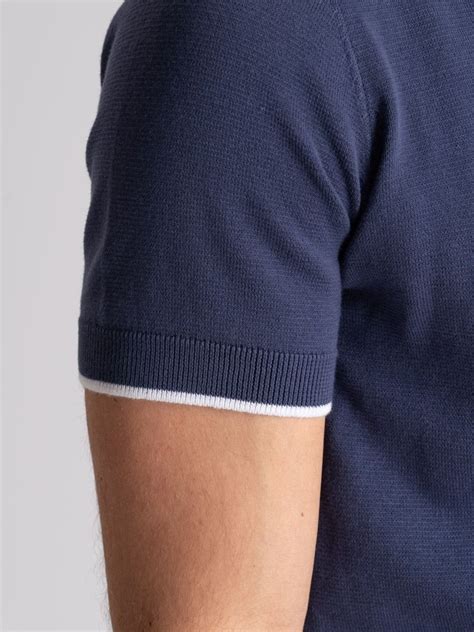 Polo Uomo Mezza Manica In Maglia Calata Con Contrasti Invidia