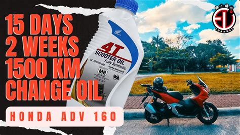 HONDA ADV 160 1500 Km Change Oil YouTube