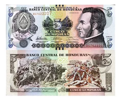 Billete De Honduras 5 Lempiras Nuevo Sin Circular 2014