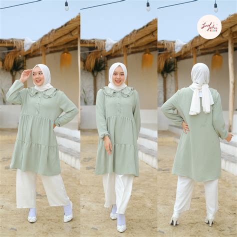 Jual Soulleha Tunik Crinkle Airflow Premium LD 110 120 Shopee Indonesia