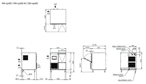 Hoshizaki Self Contained FM 120KE HC Flake Ice Maker Ice2o Ice Machines