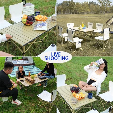 【COD】Meja Kerusi Lipat Camping Folding Table Camping Table Chair ...