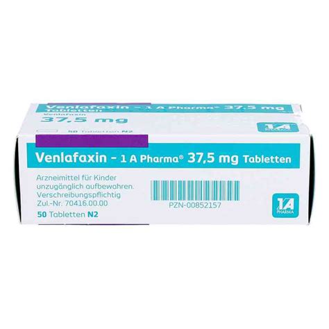 Venlafaxin 1A Pharma 37 5mg 50 stk günstig bei apo