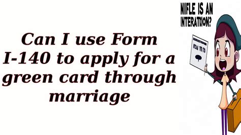 Can I Use Form I 140 To Apply For A Green Card Through Marriage Youtube