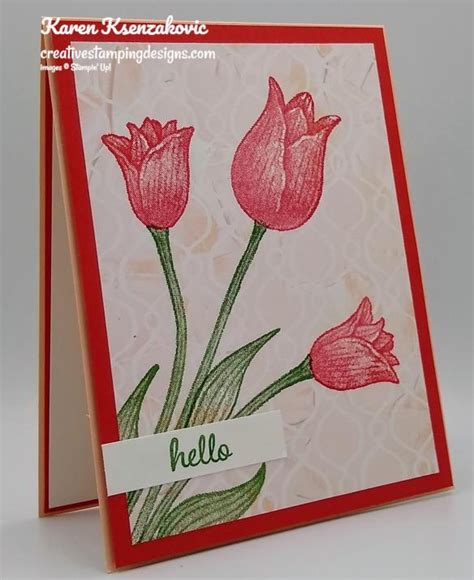 Stampin Up Timeless Tulips Cas Easter Card Creative Stamping Designs