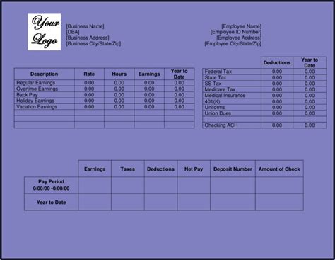 1099 Employee Pay Stub Template - Template 1 : Resume Examples #MW9pwza2AJ