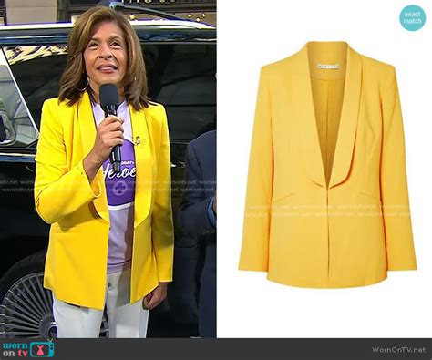 Wornontv Hodas Yellow Blazer And White Pants On Today Hoda Kotb Clothes And Wardrobe From Tv