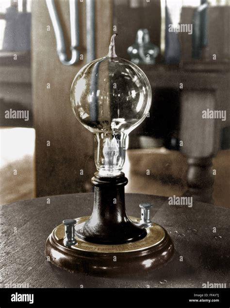 Edisons Light Bulb 1879 Na Replica Of The First Successful