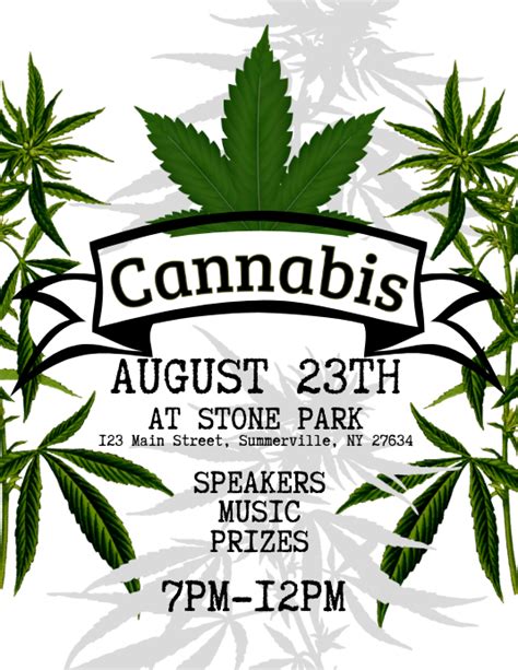 Cannabis Flyer Template Postermywall