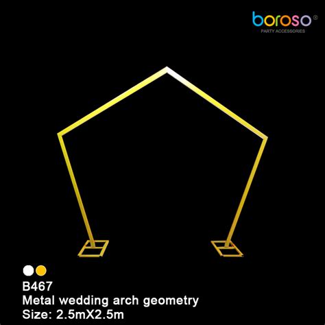 B Metal Wedding Arch Geometry Boroso Group Lagenda Inflator