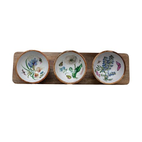 Country Garden Nibble Bowl With Tray Club Matters Tableware Serveware