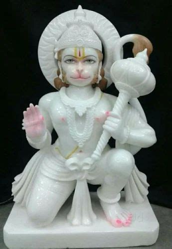 White Marble Lord Hanuman Statue For Worship Size 40 Inch At Rs