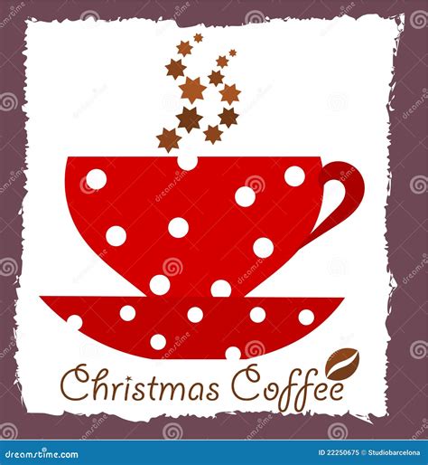 Christmas coffee stock vector. Image of beverage, cute - 22250675