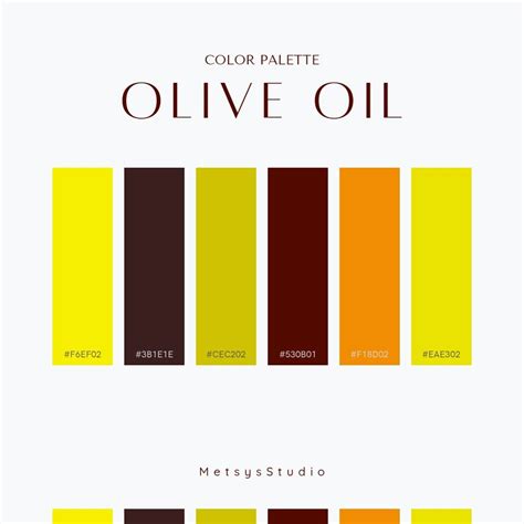 Vibrant Olive Oil Color Palette