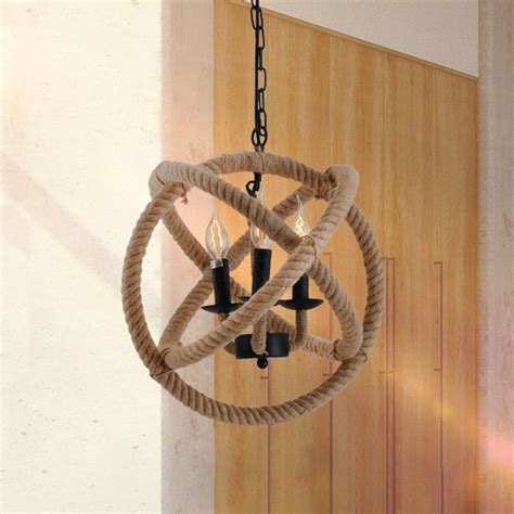 Suspension Sph Rique Regia En Corde Naturelle Luminaire Fr