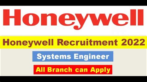 Honeywell Recruitment For Systems Engineer Apply Now Youtube